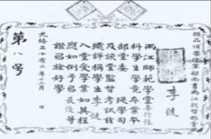 两江师范学堂卒业证